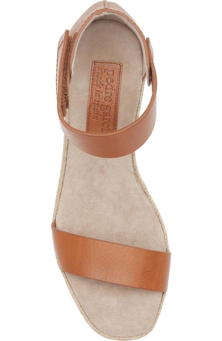 Pedro Garcia Fidelia Wedge Sandal, Alternate, color, Maple Vacchetta