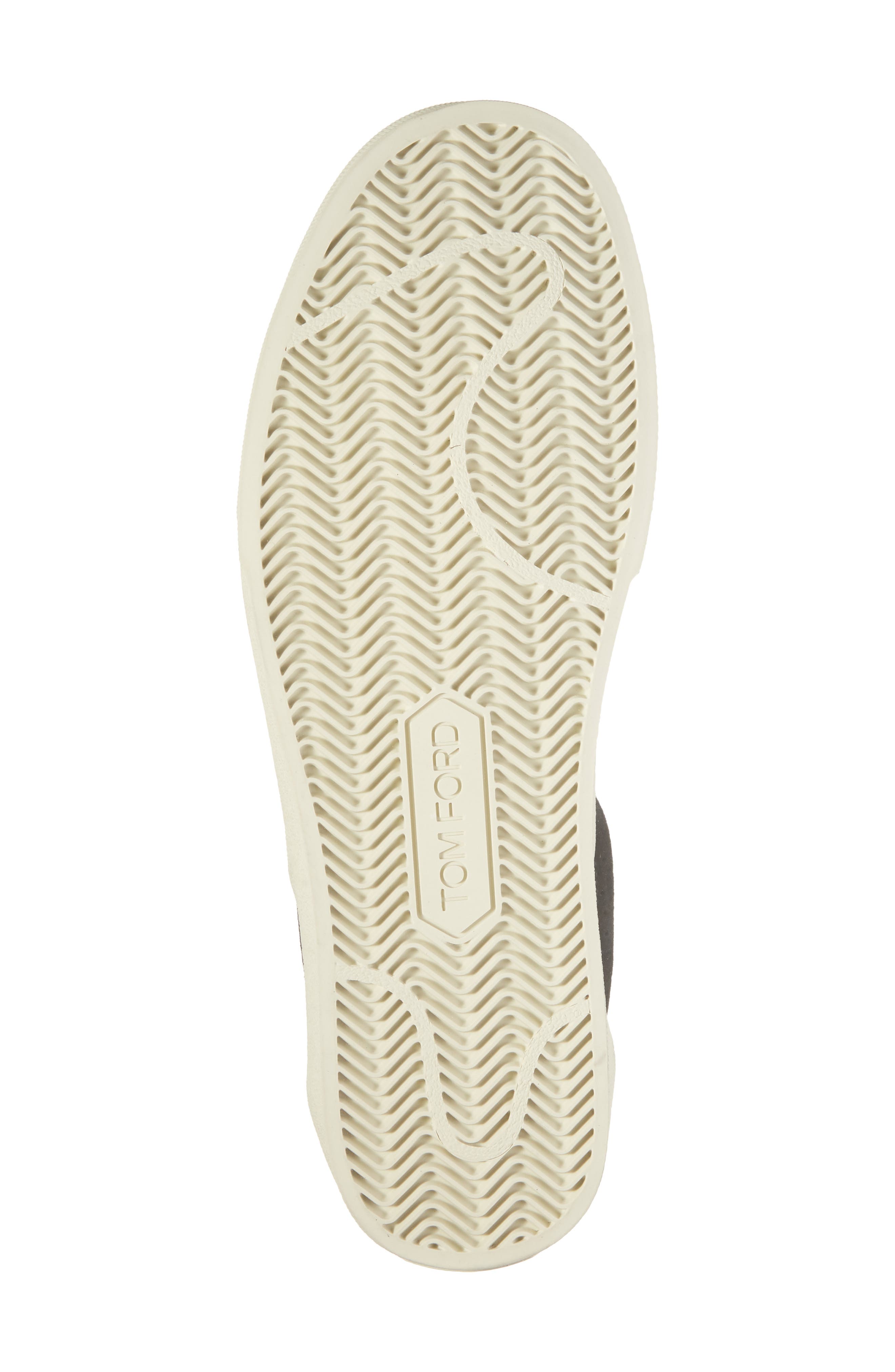 TOM FORD Jude Perforated Suede Slip-On Sneaker, Alternate, color, Black/ Cream