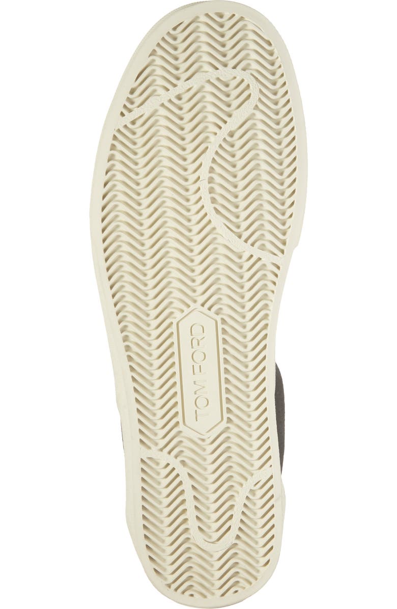 TOM FORD Jude Perforated Suede Slip-On Sneaker, Alternate, color, Black/ Cream