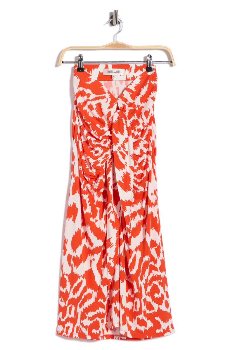 Diane von Furstenberg Mila Printed Skirt, Main, color, Kupang Orange
