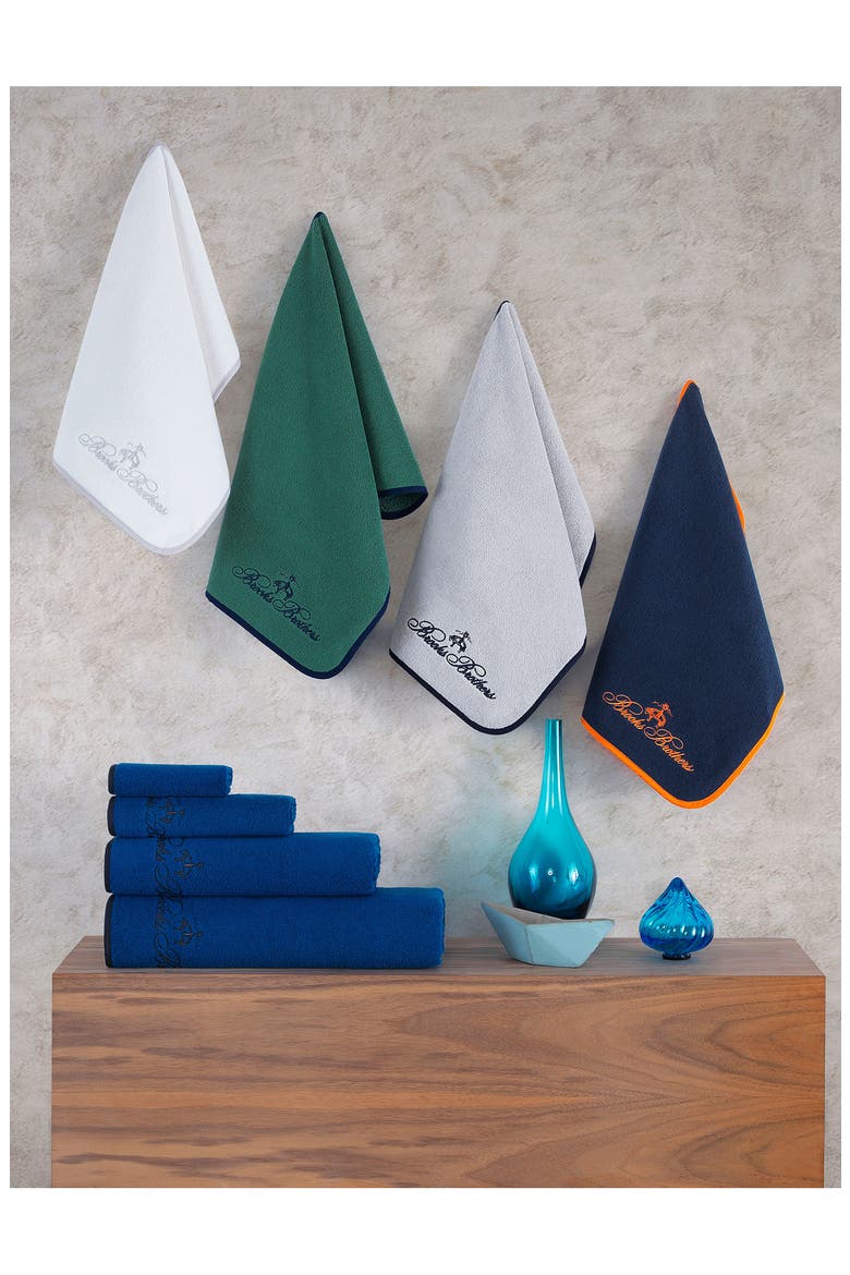 Contrast Frame Cotton Towel Set, Alternate, color, DEEP JUNGLE