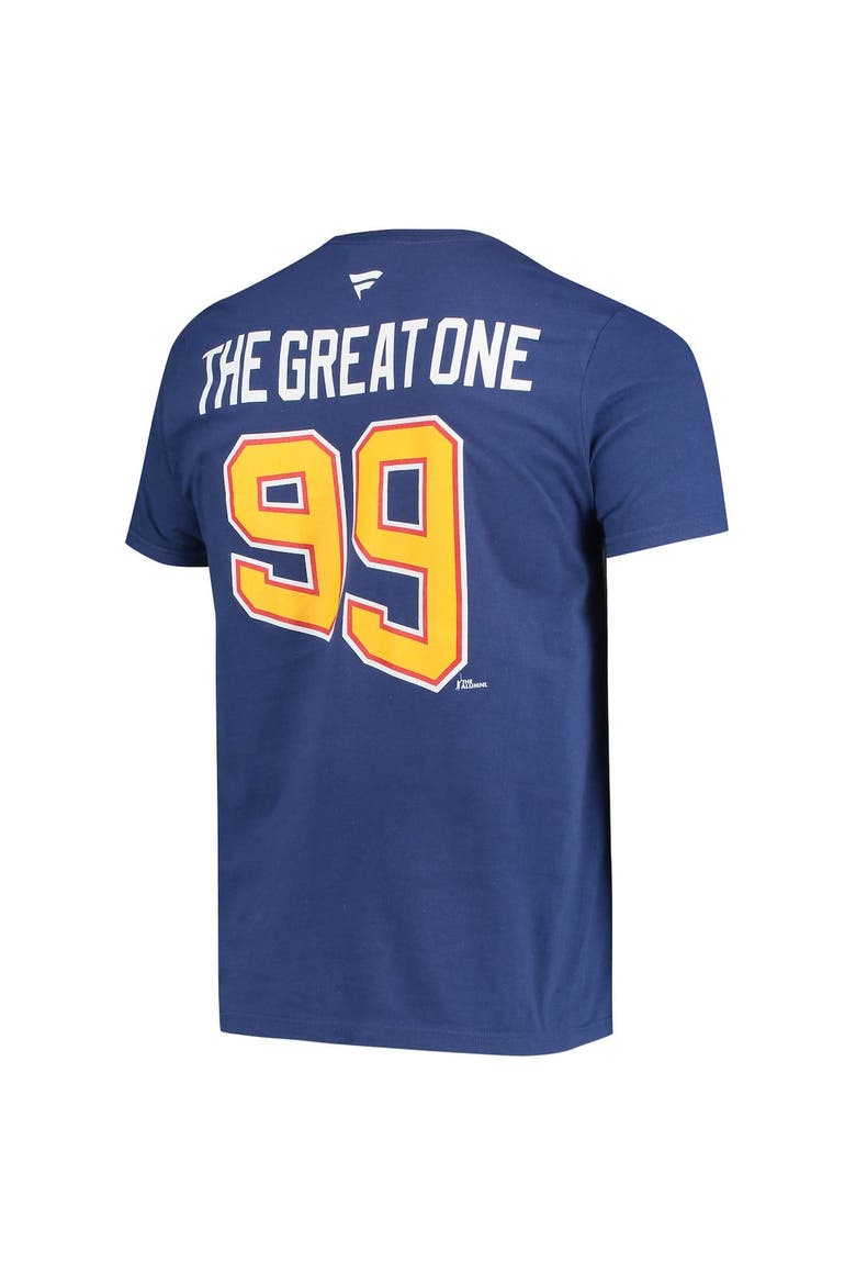 Men's Fanatics Branded Wayne Gretzky Blue St. Louis Blues Authentic Stack Retired Player Nickname & Number T-Shirt, Alternate, color, Blue
