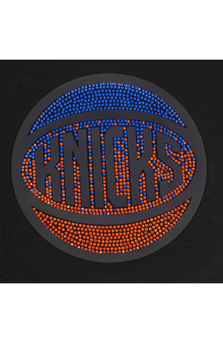 PRO STANDARD Women's Pro Standard Black New York Knicks Jewels Boxy Cropped T-Shirt, Alternate, color, 