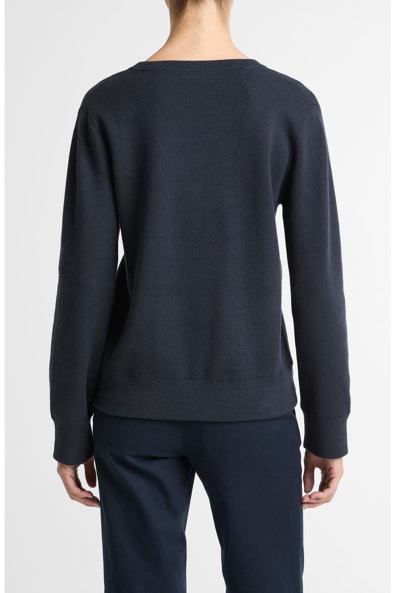 Double Face V-Neck Sweater, Alternate, color, ECLIPSE