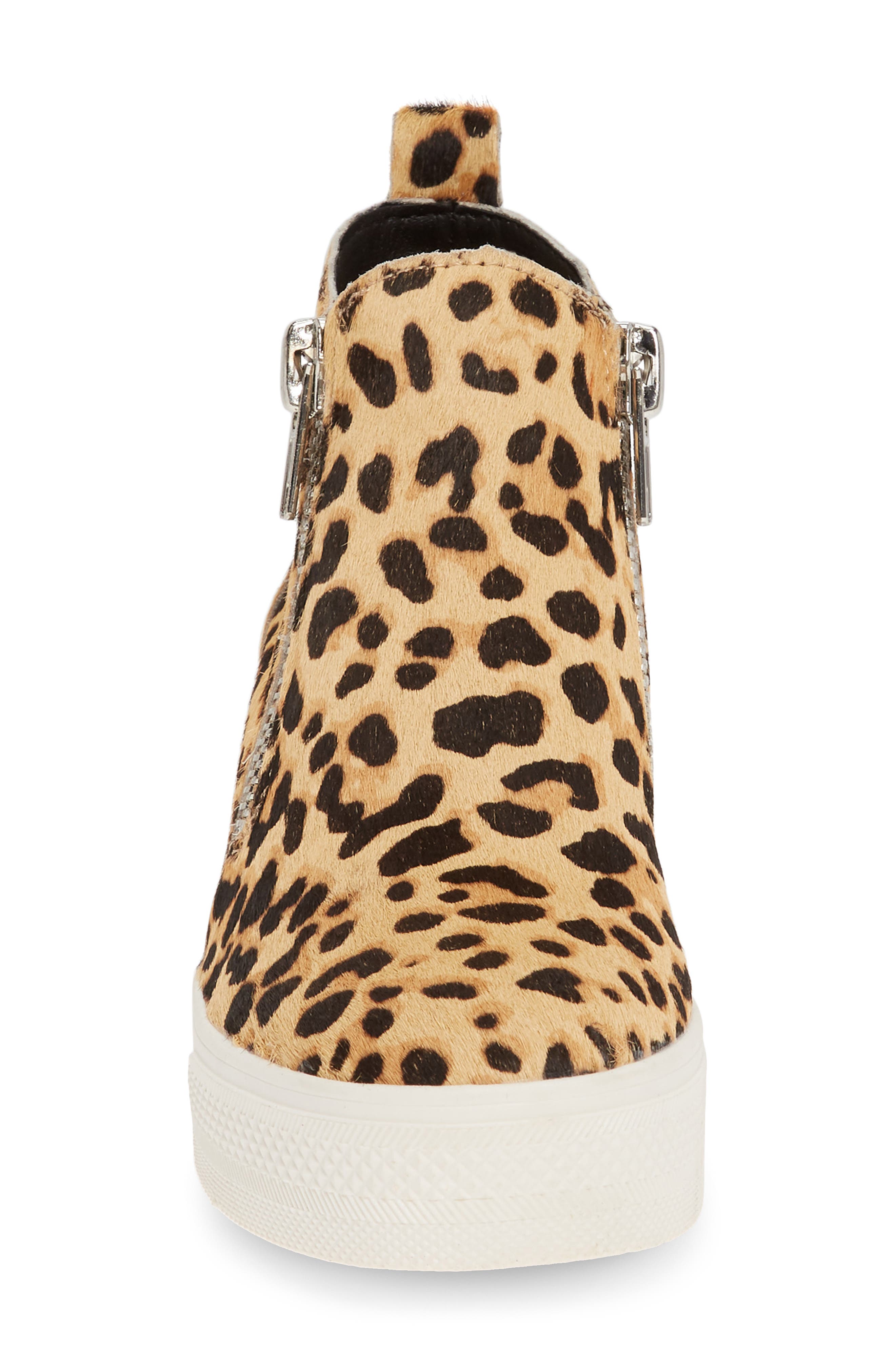 Wedgie High Top Genuine Calf Hair Platform Sneaker, Alternate, color, LEOPARD PRINT CALF HAIR
