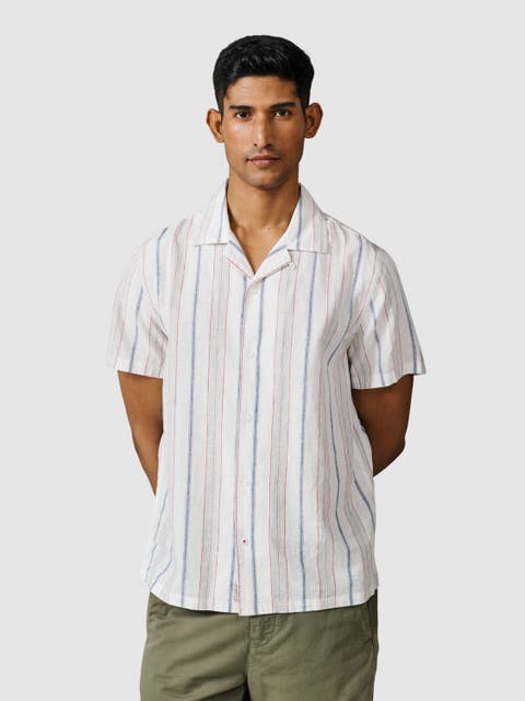 Abbey Cuban Collar Short Sleeved Shirt