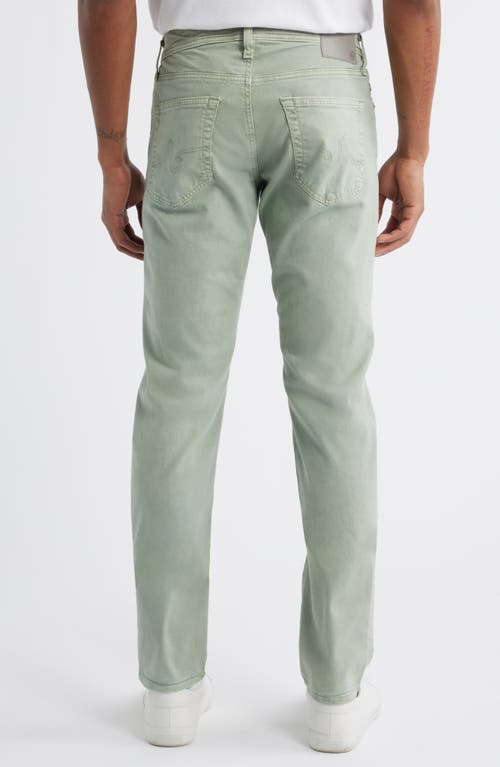 Ag Tellis Stretch Sateen Modern Slim Pants In Sulfur Matcha Latte