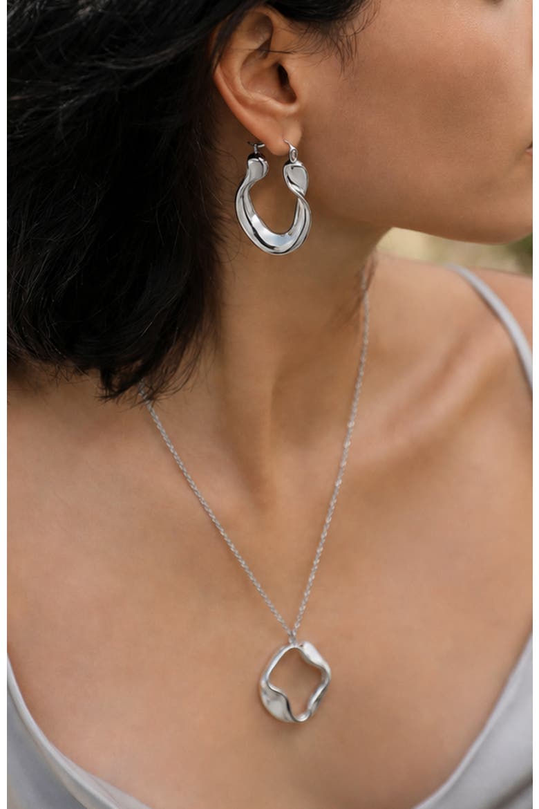 Breeze Silver Earrings, Alternate, color, Silver