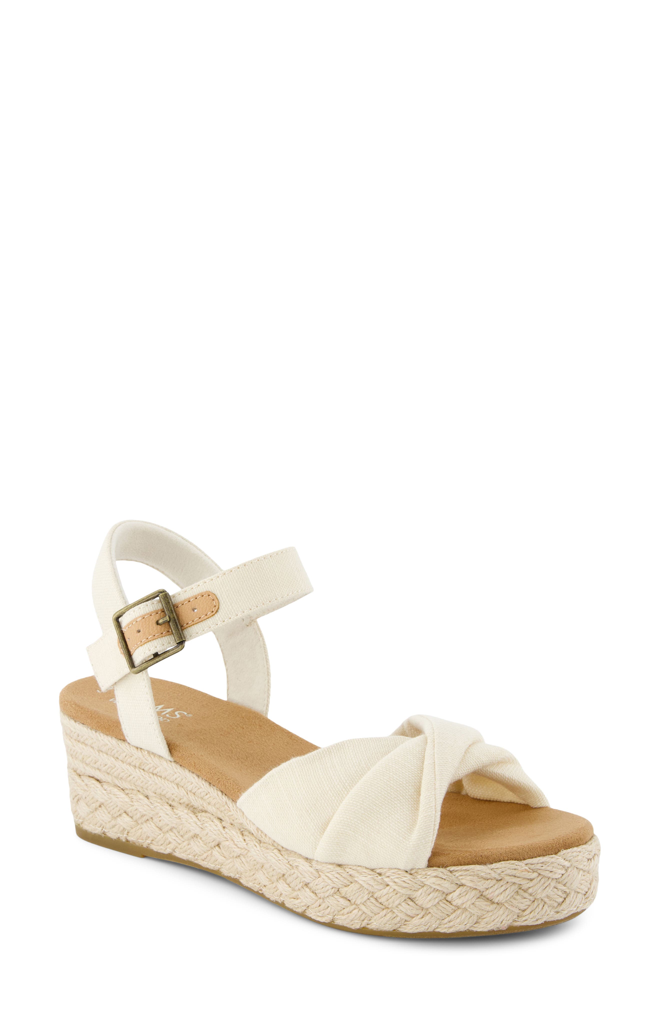 Kinsley Ankle Strap Espadrille Platform Wedge Sandal, Main, color, NATURAL