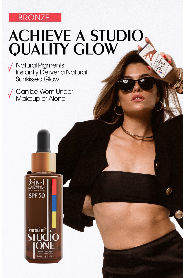 Studio Tone SPF 50 Bronzing Drops, Alternate, color, NO COLOR