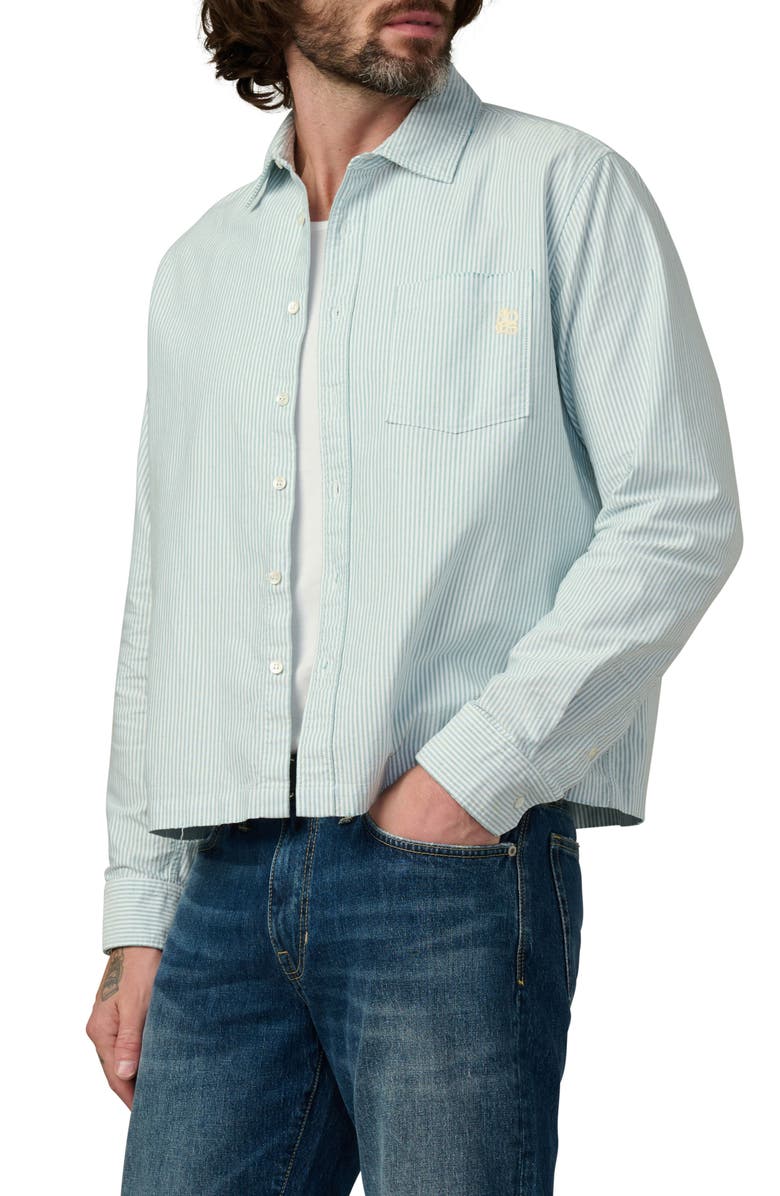 Joe's The Keanu Stripe Button-Up Shirt, Alternate, color, Mallard Green