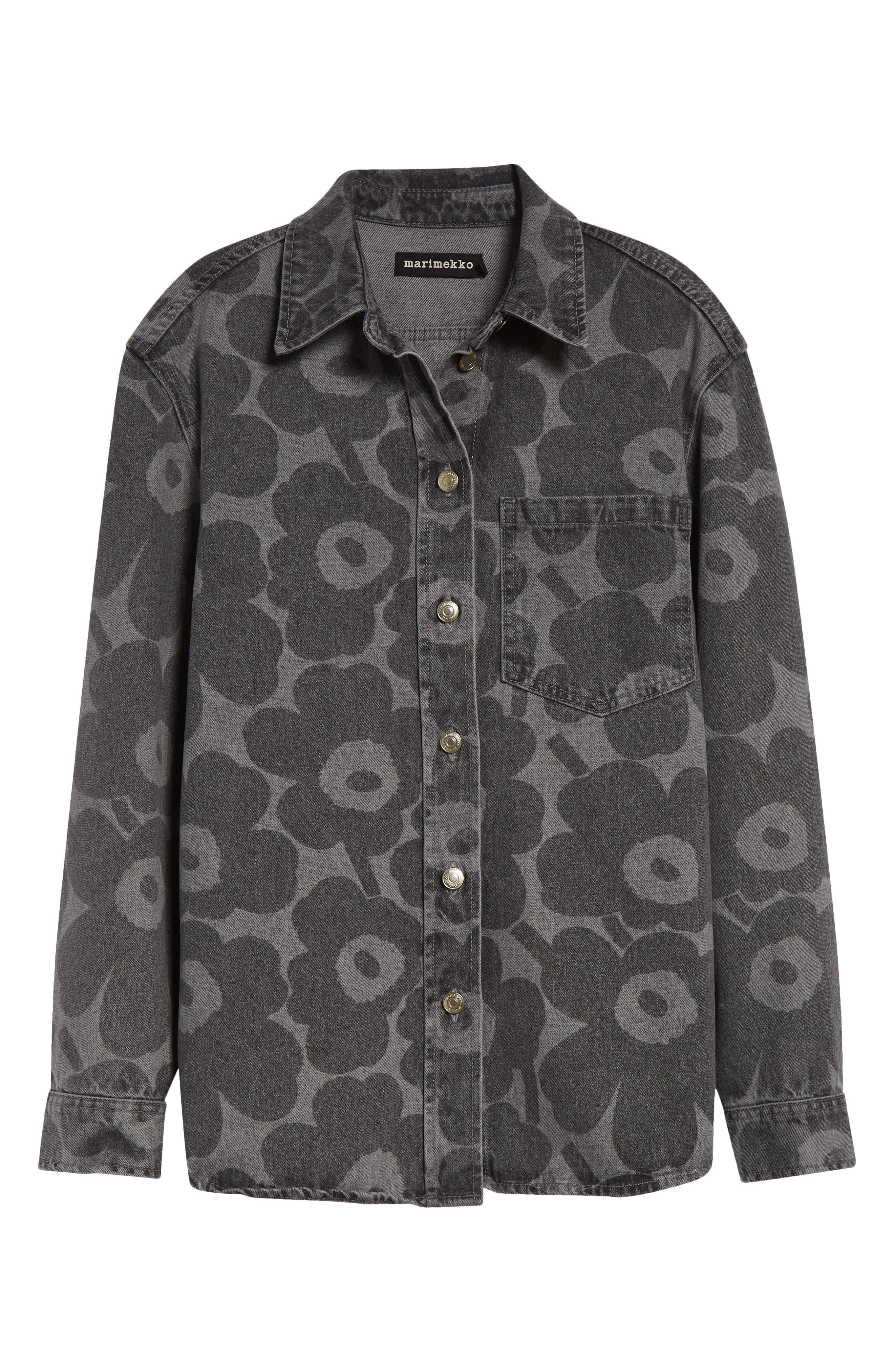 Marimekko Maridenim Vaihe Unikko Denim Shirt (Women) | Nordstromrack