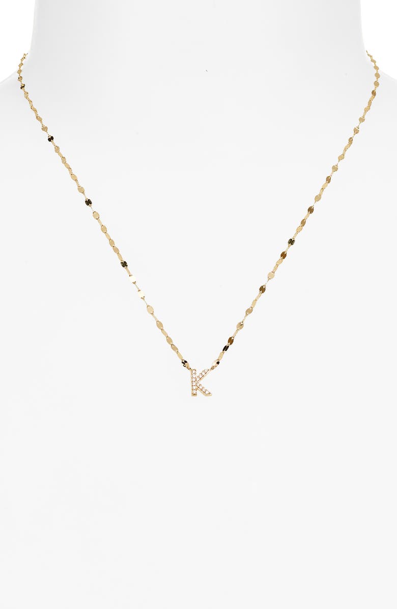 LANA 14K Gold Initial Pendant Necklace, Alternate, color, Yellow Gold K