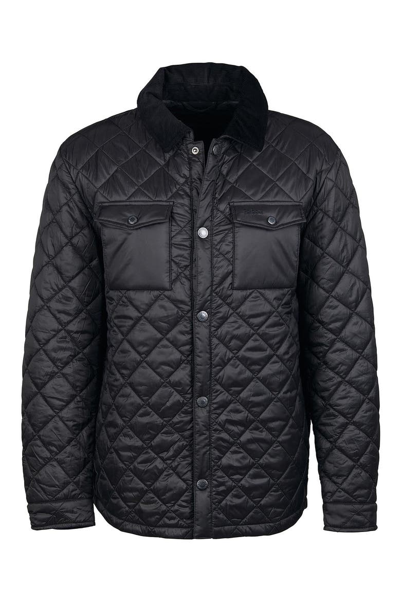 Quilted Shirt Jacket, Alternate, color, BLACK