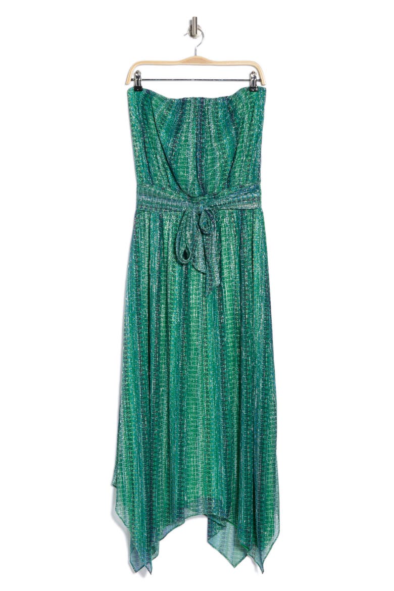 Luca Strapless Dress, Alternate, color, MEADOW GREEN WAIKIKI
