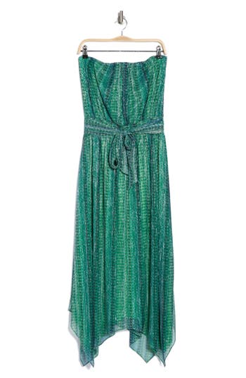 Ramy Brook Luca Strapless Dress In Meadow Green Waikiki