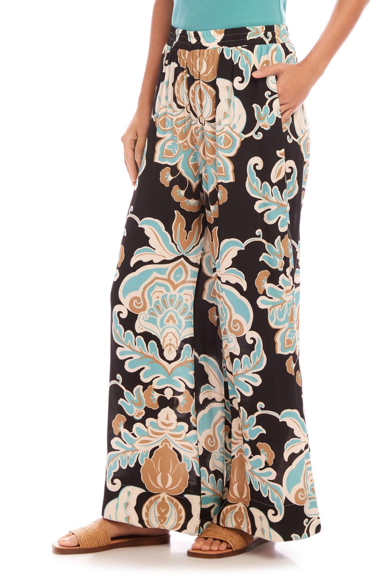 Floral Wide Leg Pants, Alternate, color, PRINT