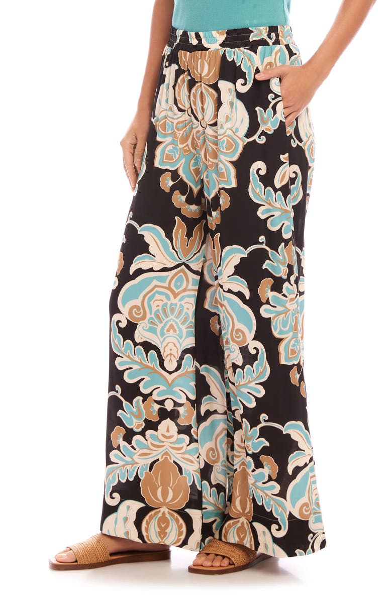 Karen Kane Floral Wide Leg Pants, Alternate, color, 