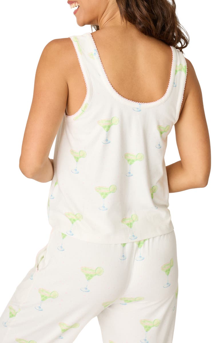 PJ Salvage Margarita Mama Pajama Tank, Alternate, color, Ivory