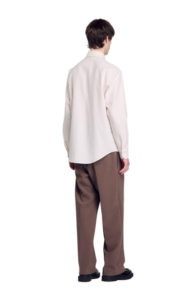 SANDRO Oxford flannel shirt, Alternate, color, 