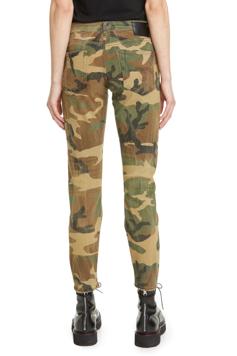 Distressed Camo Print Boy Skinny Jeans, Alternate, color, BEIGE CAMO