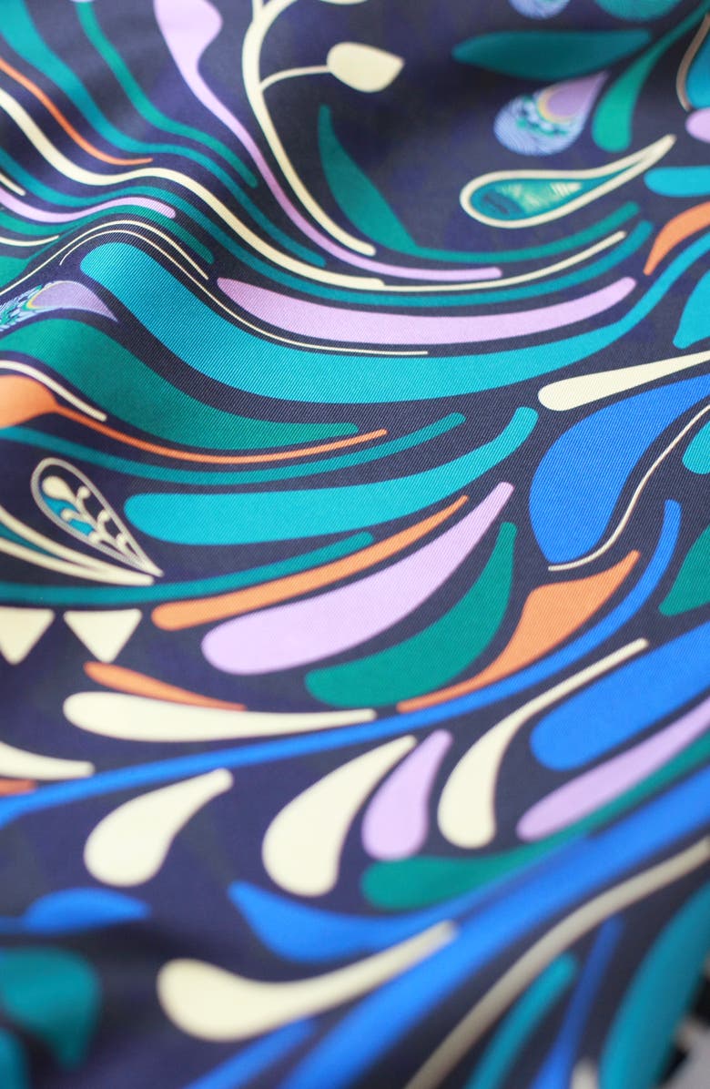 Jessie Zhao New York Silk Scarf of The Sprinkle Night, Alternate, color, Black