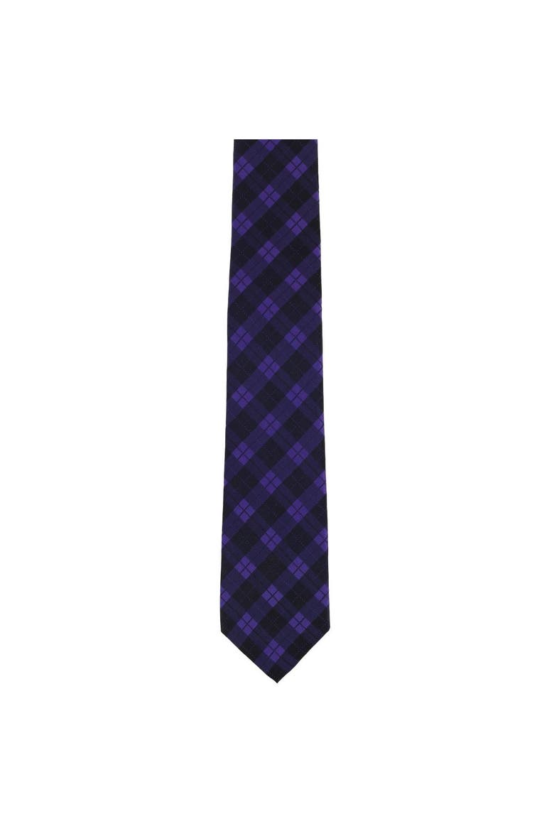 Digby Checkered Plaid Silk Necktie, Alternate, color, Purple