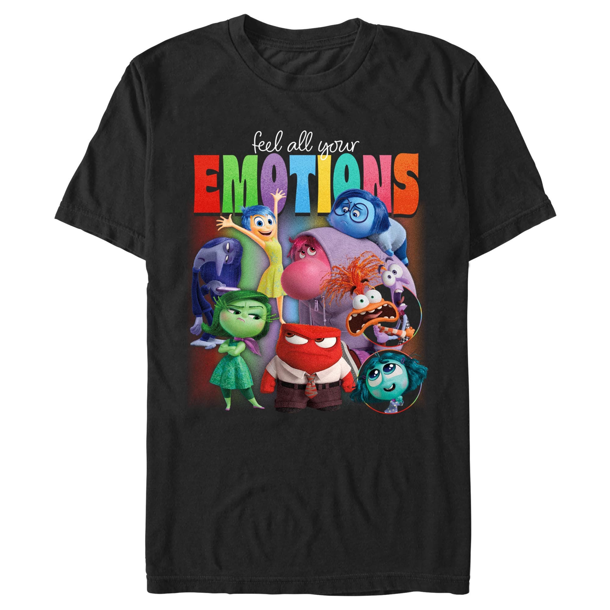 Men's Inside Out 2 Feel All Your Emotions  Graphic T-Shirt in Black 