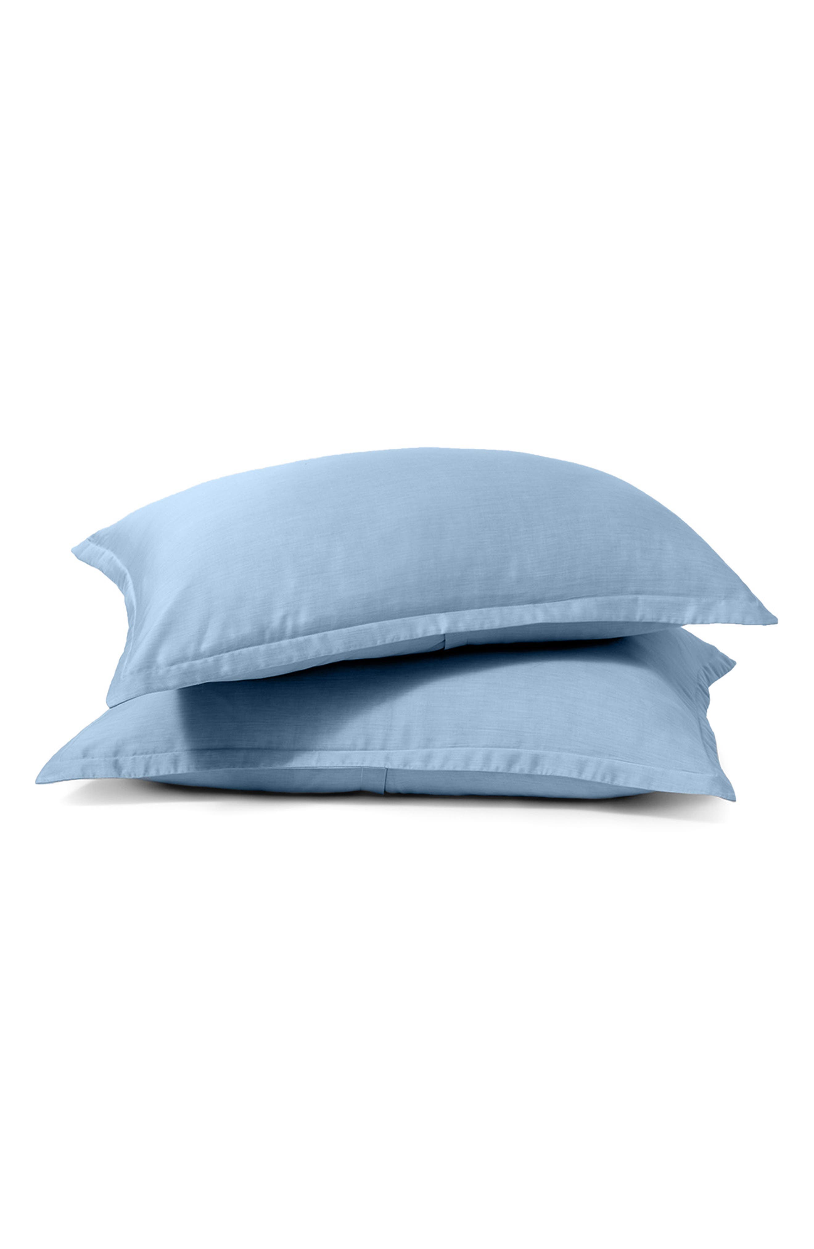Buffy Breeze Eucalyptus Set of 2 Pillow Shams in Dark Blue