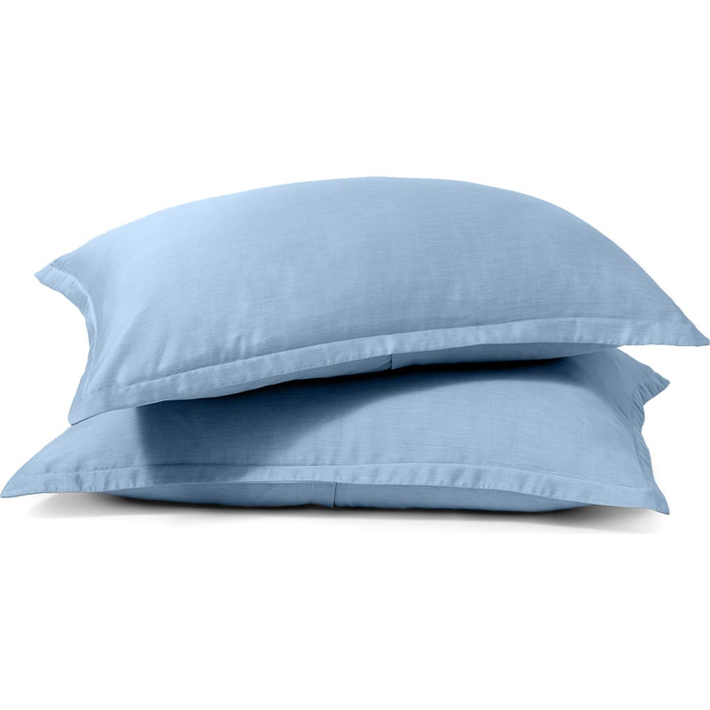 Buffy Breeze Eucalyptus Set of 2 Pillow Shams in Dark Blue