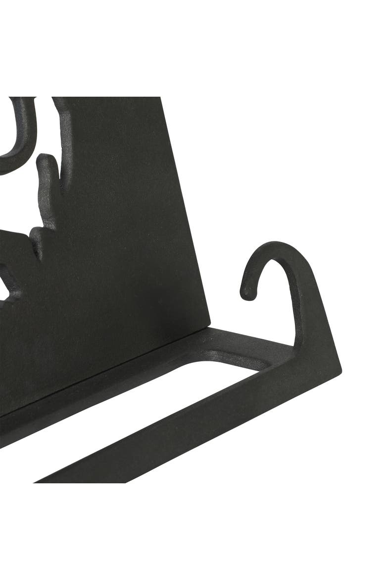 9.75 Inch Cast Iron Cookbook Holder in Black, Alternate, color, Black