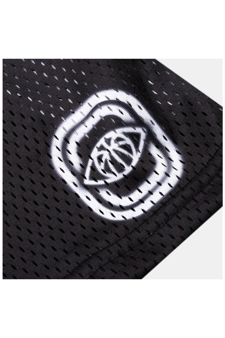 Motion Blur Mesh Shorts, Alternate, color, BLACK