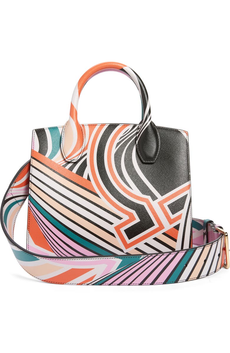 FERRAGAMO The Studio Box Gancio Print Leather Handbag, Alternate, color,