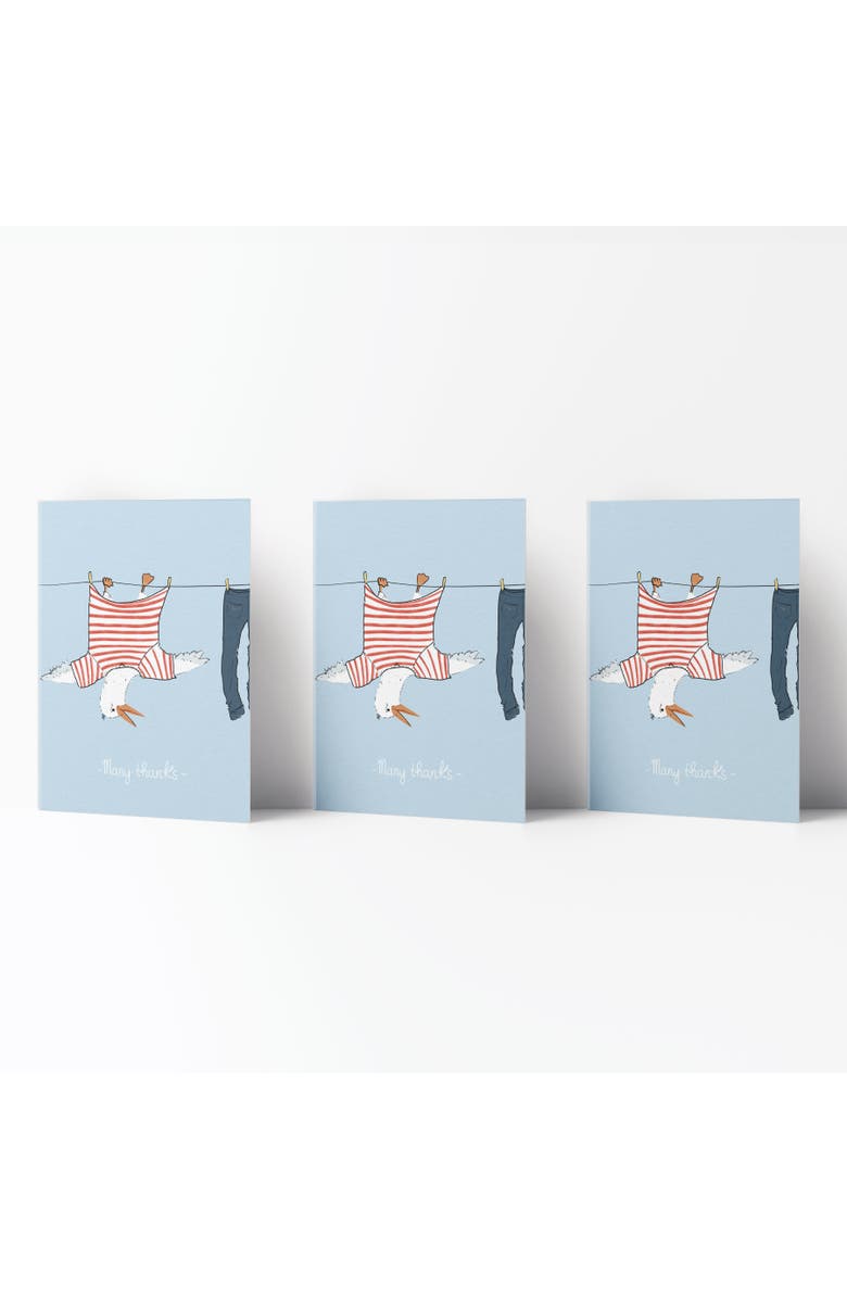 Ramus & Co Thank You Greeting Card Pack (3ct) "Many Thanks Seagull", Main, color, Multi-Pack