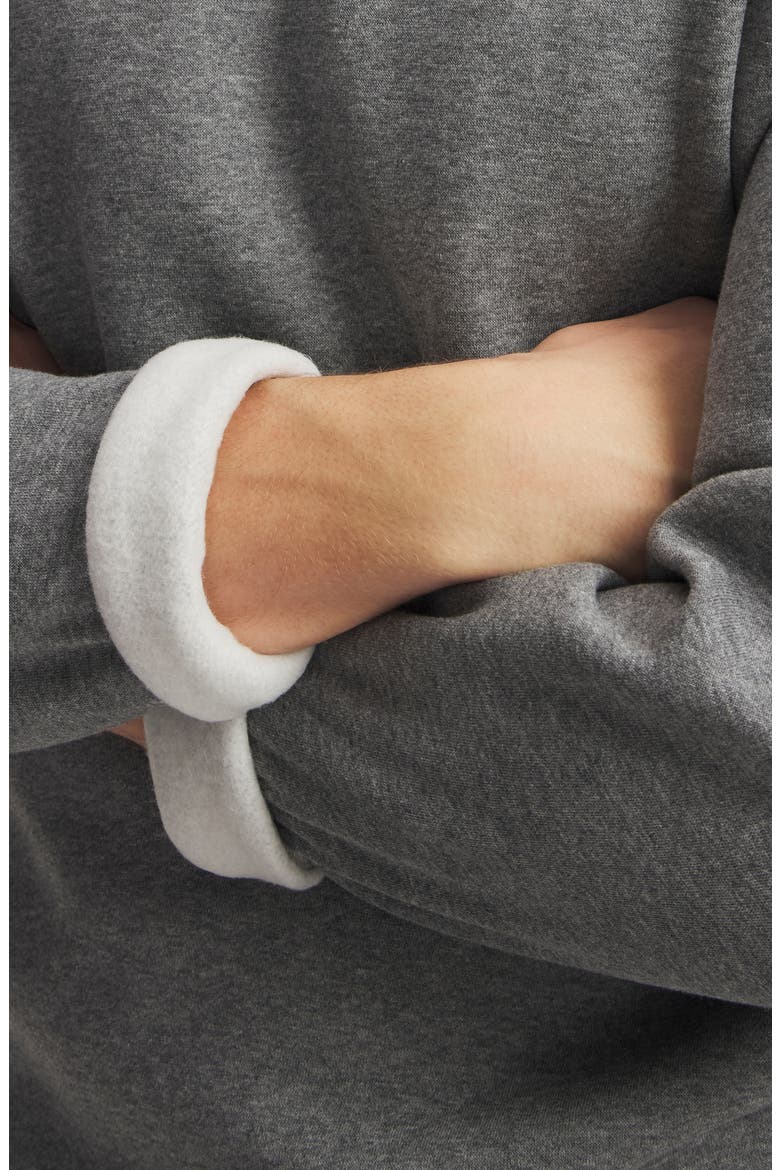 Icon Fleece Crewneck Sweatshirt, Alternate, color, PITCH GRAY MEDIUM