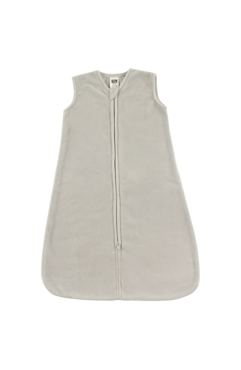 Hudson Baby Plush Sleeping Bag, Sack & Blanket, Main, color, Solid Light Gray Fleece