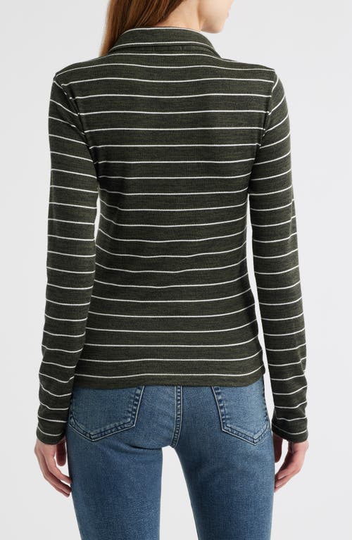 Rag & Bone The Knit Stripe Long Sleeve Polo