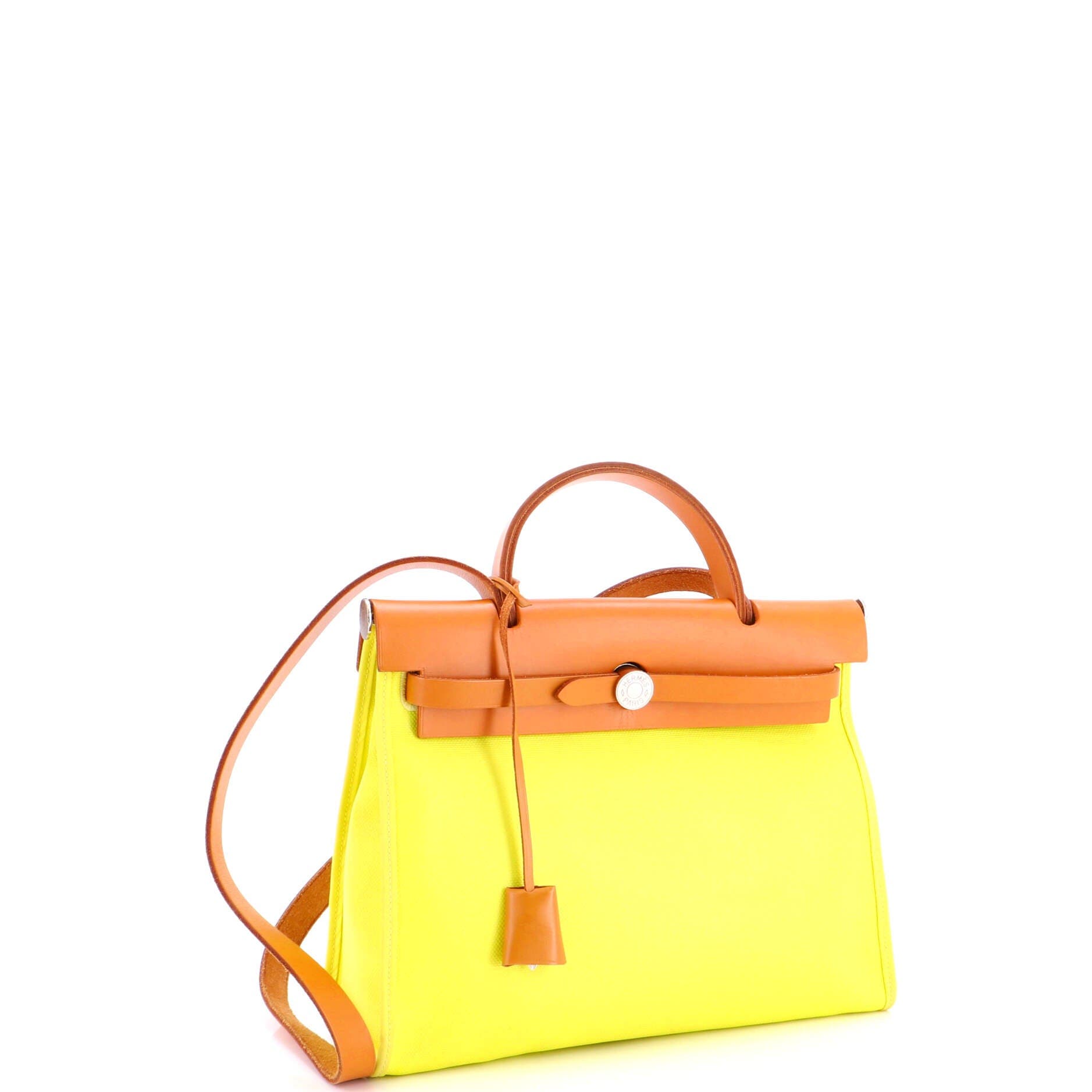 Herbag Zip Berline Vache Canvas and Leather 31, Alternate, color, Yellow