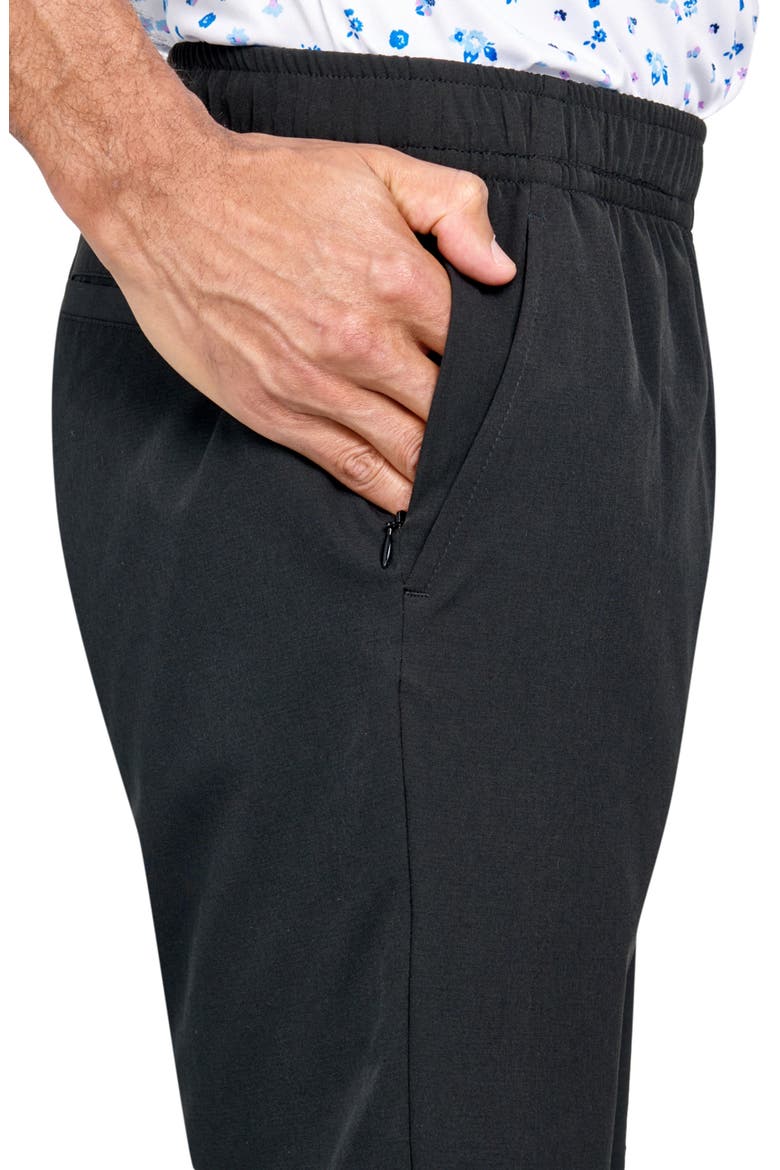 Regular Fit Solid Recycled Performance Drawstring Golf Shorts, Alternate, color, BLACK