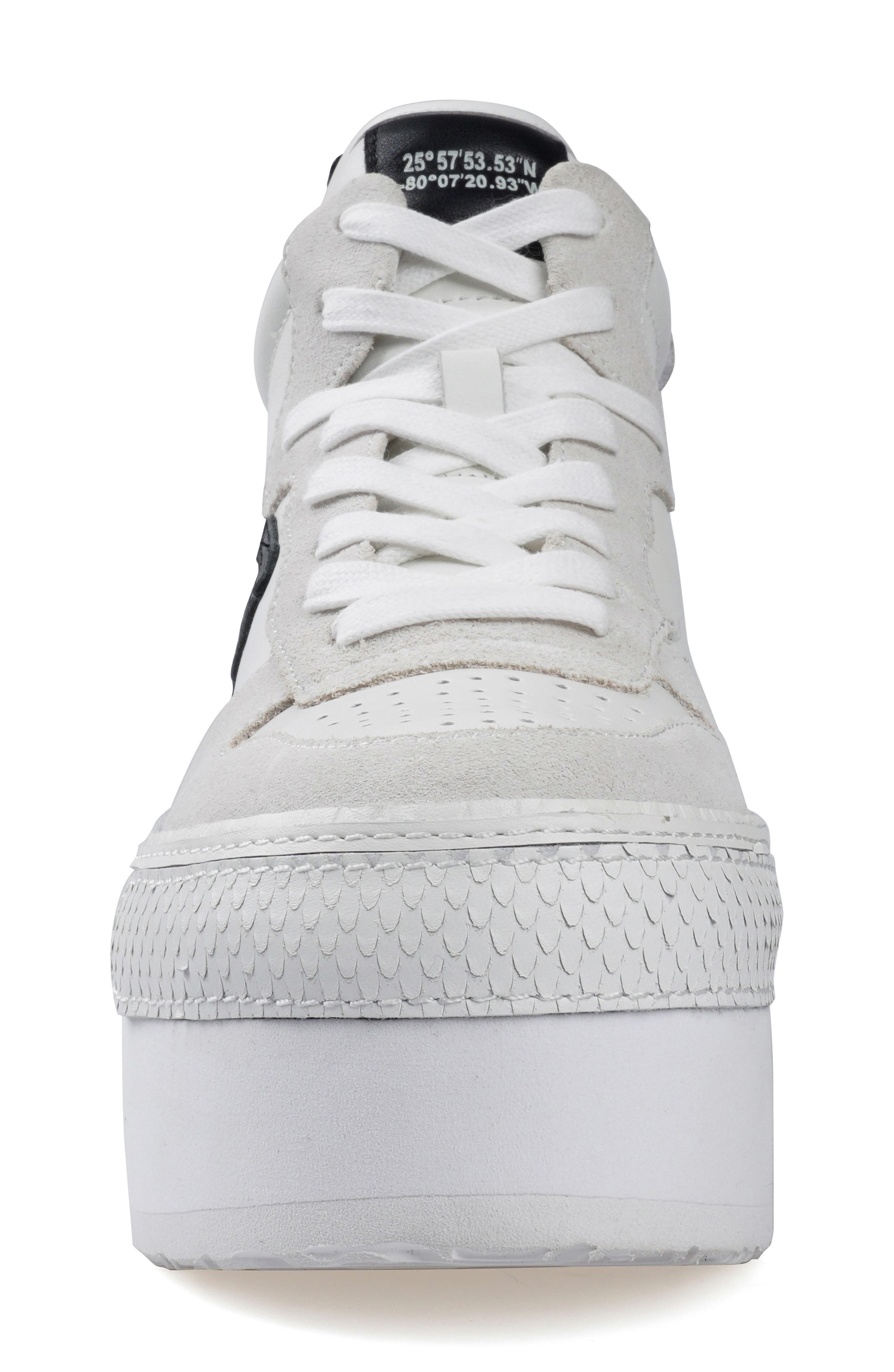 Bruce Platform Sneaker, Alternate, color, OFF WHITE LEATHER
