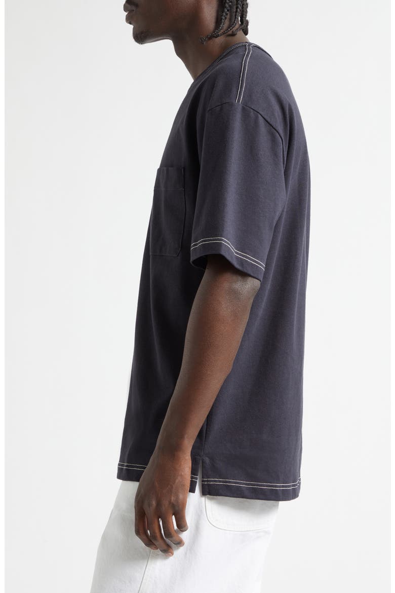 Boxy Cotton & Linen T-Shirt, Alternate, color, URCHIN