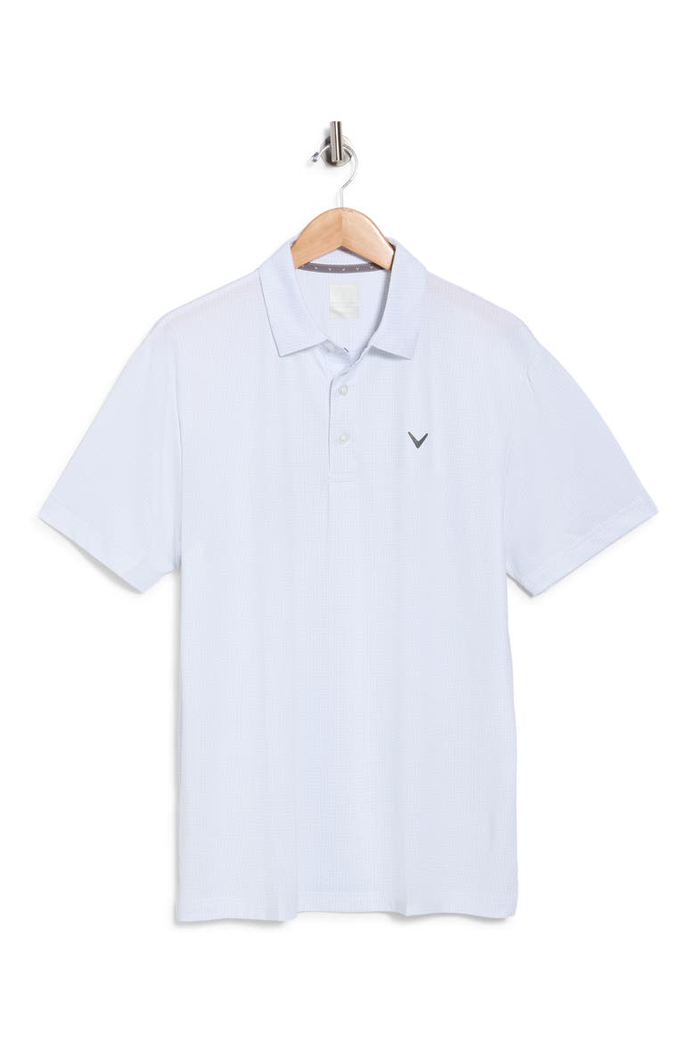 Foulard Geometric Golf Polo, Alternate, color, BRIGHT WHITE