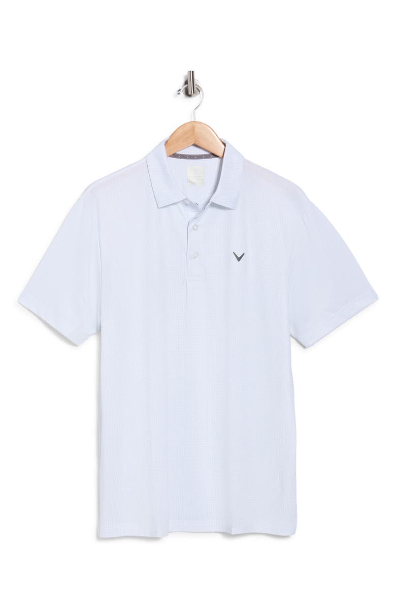 Callaway Foulard Geometric Golf Polo, Alternate, color, Bright White