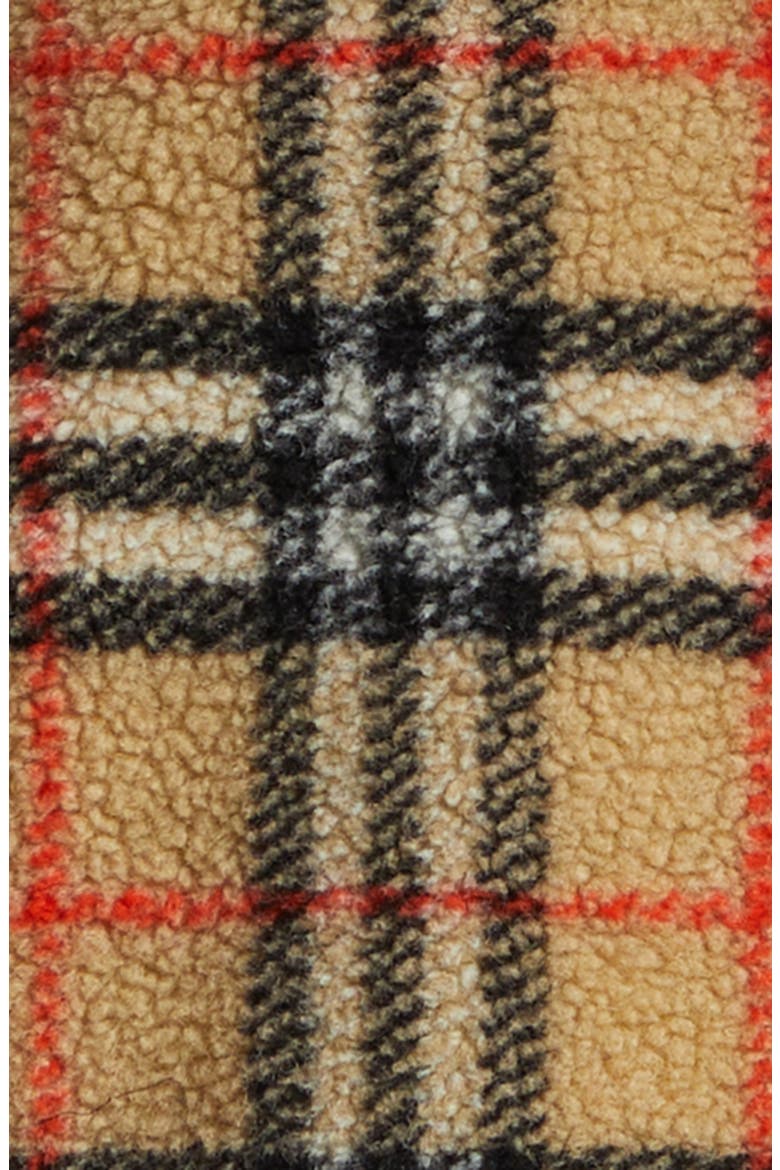Fiona Check Fleece Crop Jacket, Alternate, color, SAND IP CHECK