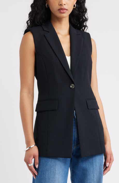 Curator Crepe Belt Detail Vest