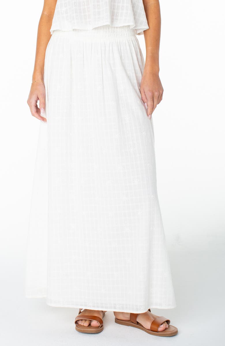Roxy Sophie Cotton Maxi Skirt, Main, color, Coconut Milk