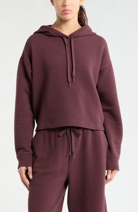 Ottoman Cotton Blend Ribbed Hoodie