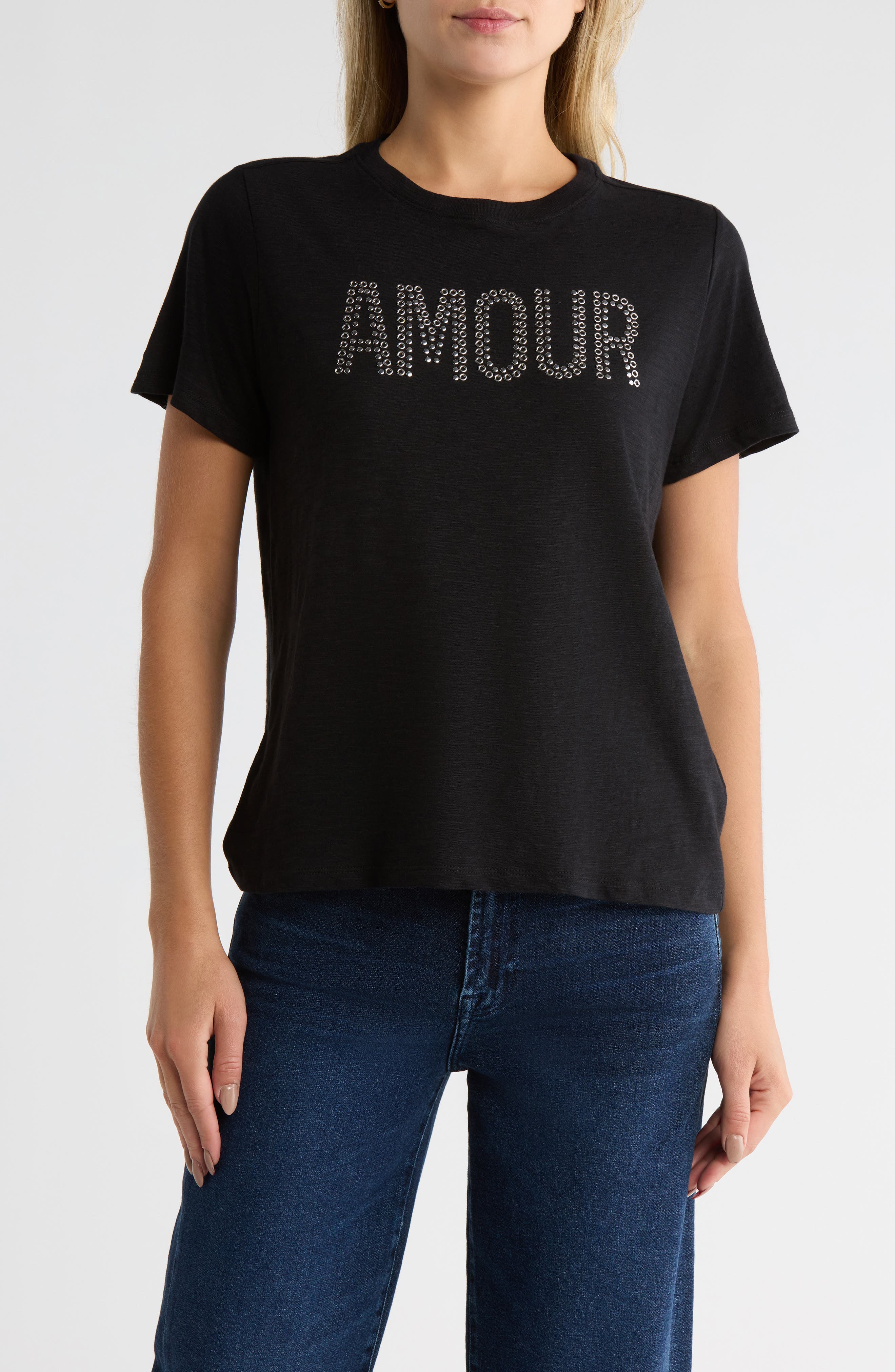 Cinq à Sept Amour Grommet Cotton T-Shirt