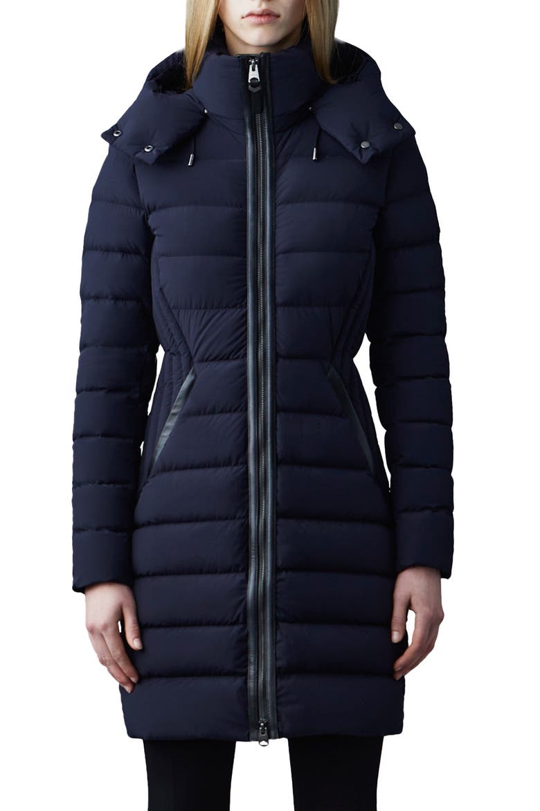 Farren Water Repellent Down Coat, Main, color, NAVY