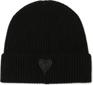 AllSaints Heart Logo Rib Beanie